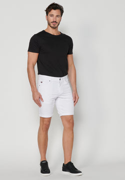Stretch-Jeansshorts für Herren weiß - Koroshi 2311PS01