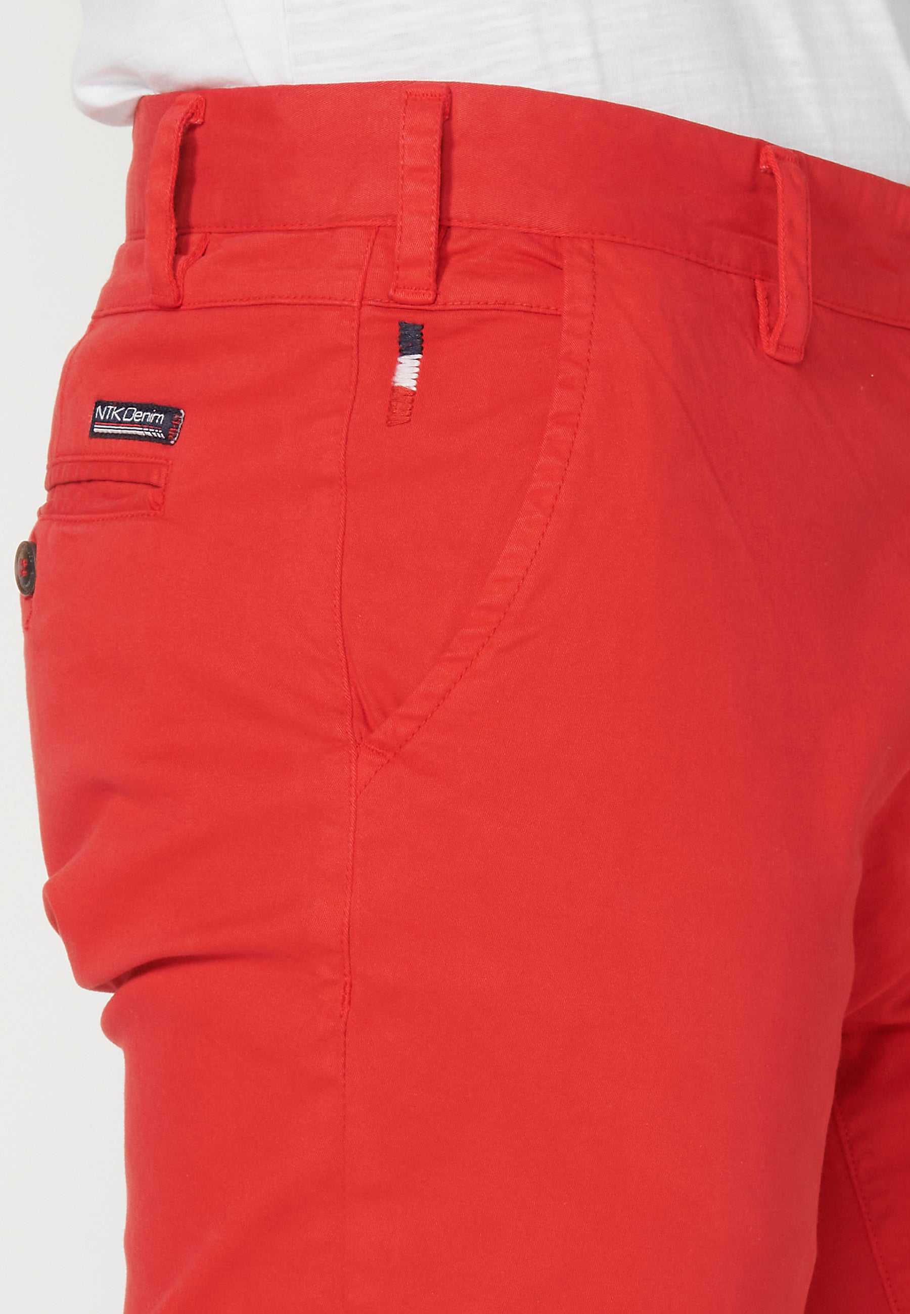 Ceinture marinière rouge finition chinoise pour homme - Koroshi 2311PS07