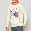 Felpa a maniche lunghe con cappuccio color crema da uomo | Abbigliamento casual