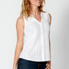 Blusa sin mangas de algodón con detalles bordados para mujer | Moda Actual