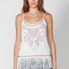 Débardeur avec détail de broderie florale pour femme | mode actuelle