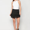 Short skirt finished in cotton ruffles for women | current fashion
