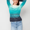 Gradient effect knitted sweater for women | Current Fashion