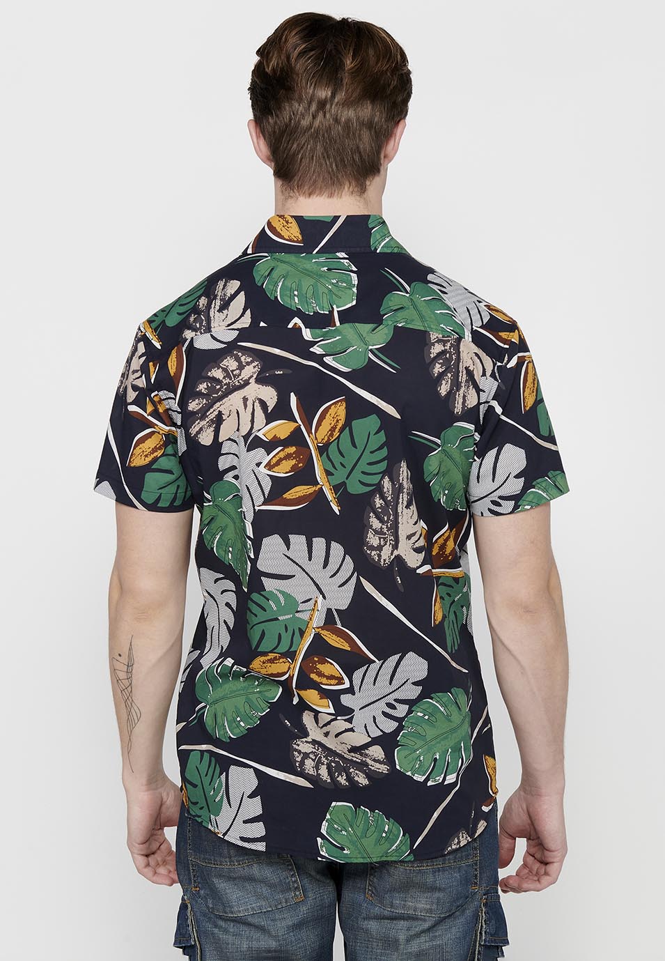 Camisa estampat floral màniga curta home multicolor - Koroshi 2411CC46