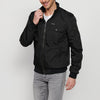 Long-sleeved windbreaker jacket with round neck and front zipper closure with flap pockets for men | Casual Clothing