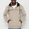 Men's Stone Zipper Front Closure Hooded Sweatshirt Jacket | Casual Clothing