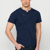 Short-sleeved T-shirt, round neck with opening, for men | Casual Clothing