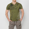Men's Printed Open Neck Button Down Short Sleeve T-Shirt | Casual Clothing