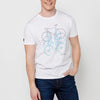 Bicycle front print cotton short-sleeved T-shirt, for men | Casual Clothing