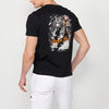 Short-sleeved cotton t-shirt with jungle tigger back print, for men | Casual Clothing