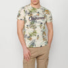 T-shirt manches courtes en coton imprimé tropical multicolore pour homme | Vêtements décontractés