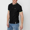 Men's Short Sleeve Round Neck Polo Shirt with Buttoned Opening and Side Slit Finish | Casual Clothing