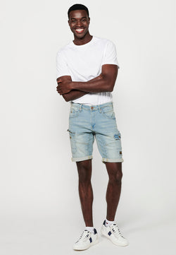 Bermuda càrrec denim home blau clar - Koroshi 2411PS40