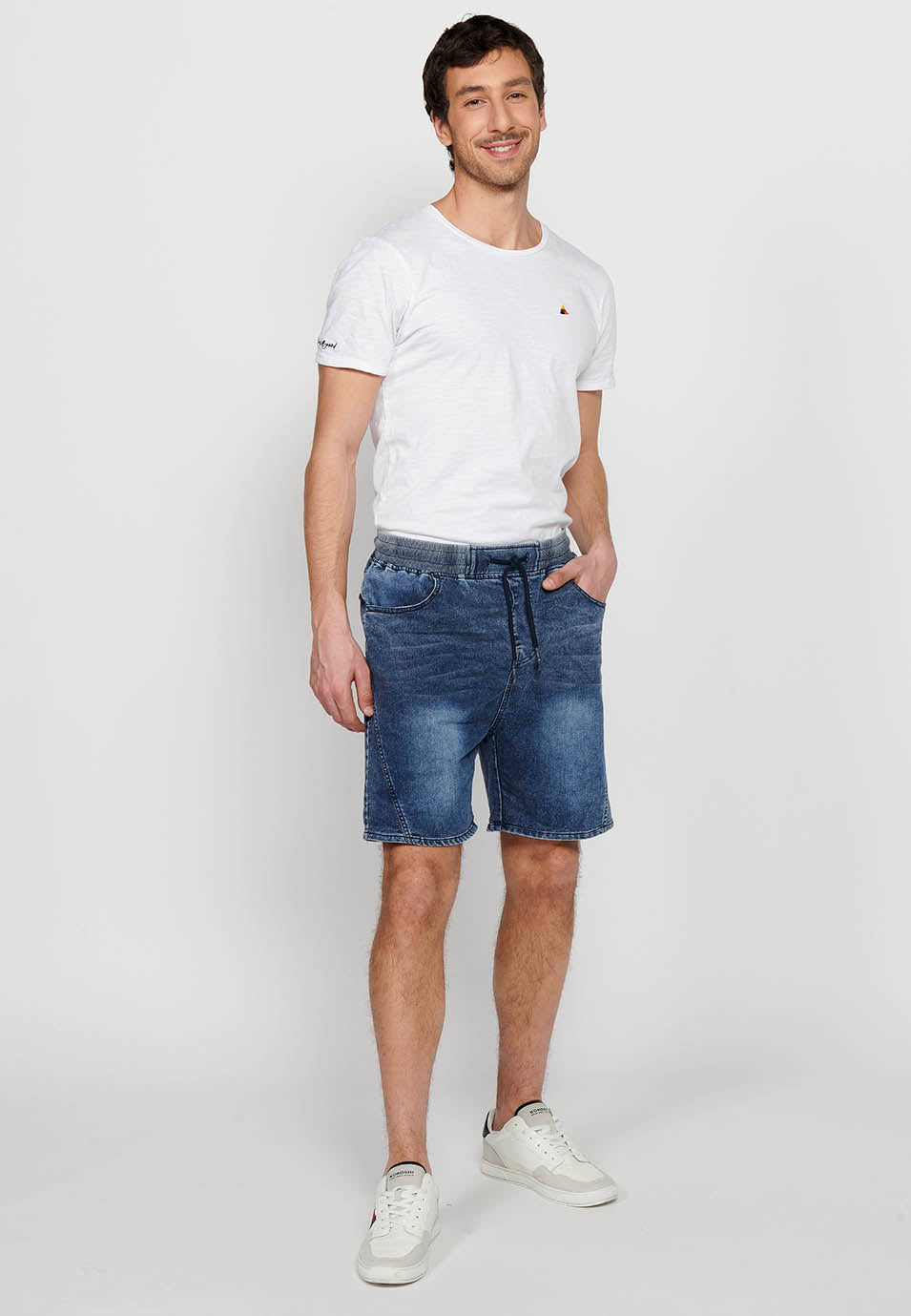 Short jogger denim hombre azul oscuro - Koroshi 2411PS88