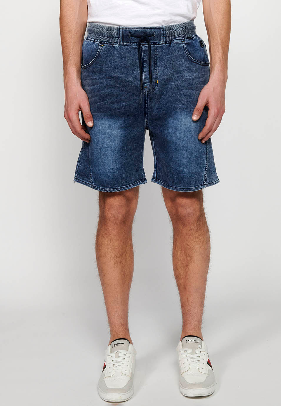 Short jogger denim hombre azul oscuro - Koroshi 2411PS88