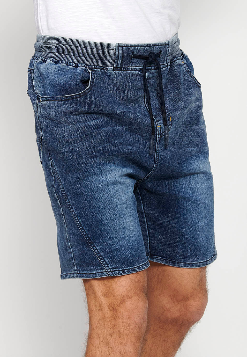 Short jogger denim hombre azul oscuro - Koroshi 2411PS88
