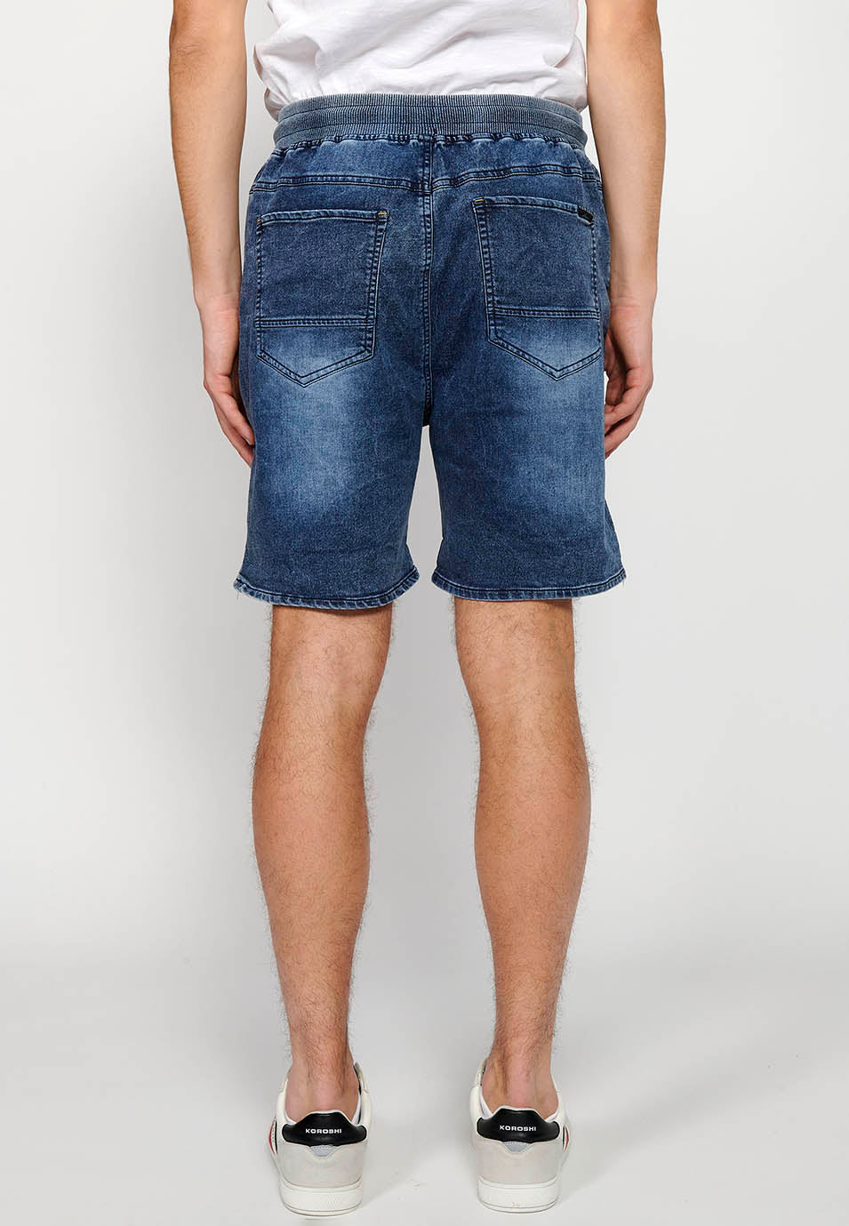 Short jogger denim hombre azul oscuro - Koroshi 2411PS88