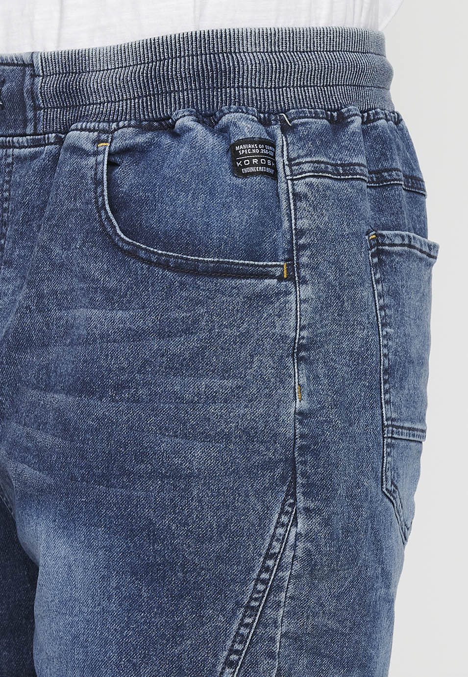 Short jogger denim hombre azul oscuro - Koroshi 2411PS88