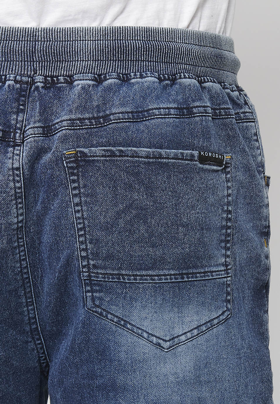 Short jogger denim hombre azul oscuro - Koroshi 2411PS88