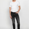 Men's long straight regular fit jeans with zipper and button front closure | Casual Clothing