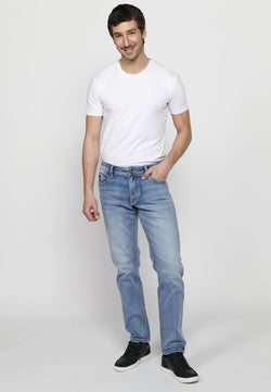 Pantalón vaquero regular fit hombre azul claro - Koroshi 2411PT33