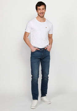 Dark blue men's regular fit jeans - Koroshi 2411PT34