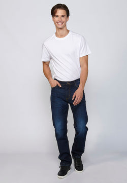 Men's comfort fit jeans dark blue - Koroshi 2411PT73