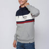 Sudadera de manga larga con cuello con capucha y detalles de rayas para hombre | Ropa Casual
