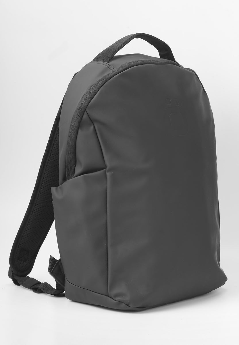 Mochila portatil resistente al agua hombre negro vista lateral - Koroshi 2411ZA01