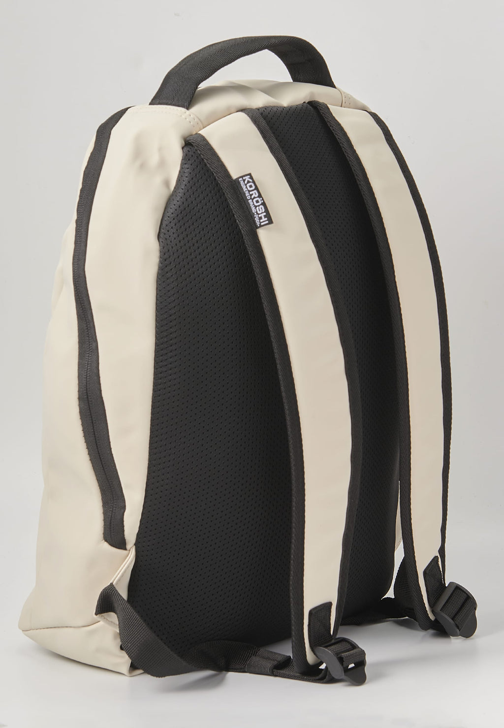 Mochila portatil resistente al agua hombre crudo vista trasera - Koroshi 2411ZA01