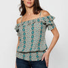 Chemisier à manches courtes à imprimé floral pour femme | mode actuelle