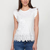 Haut brodé à manches courtes, pour femme | Mode actuelle