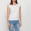 Short-sleeved t-shirt, ruffle on the shoulders, for women | Current Fashion