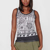 Women's Front Print Round Neck Sleeveless T-shirt | Current Fashion