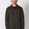 Olive Men's Long Sleeve Overshirt