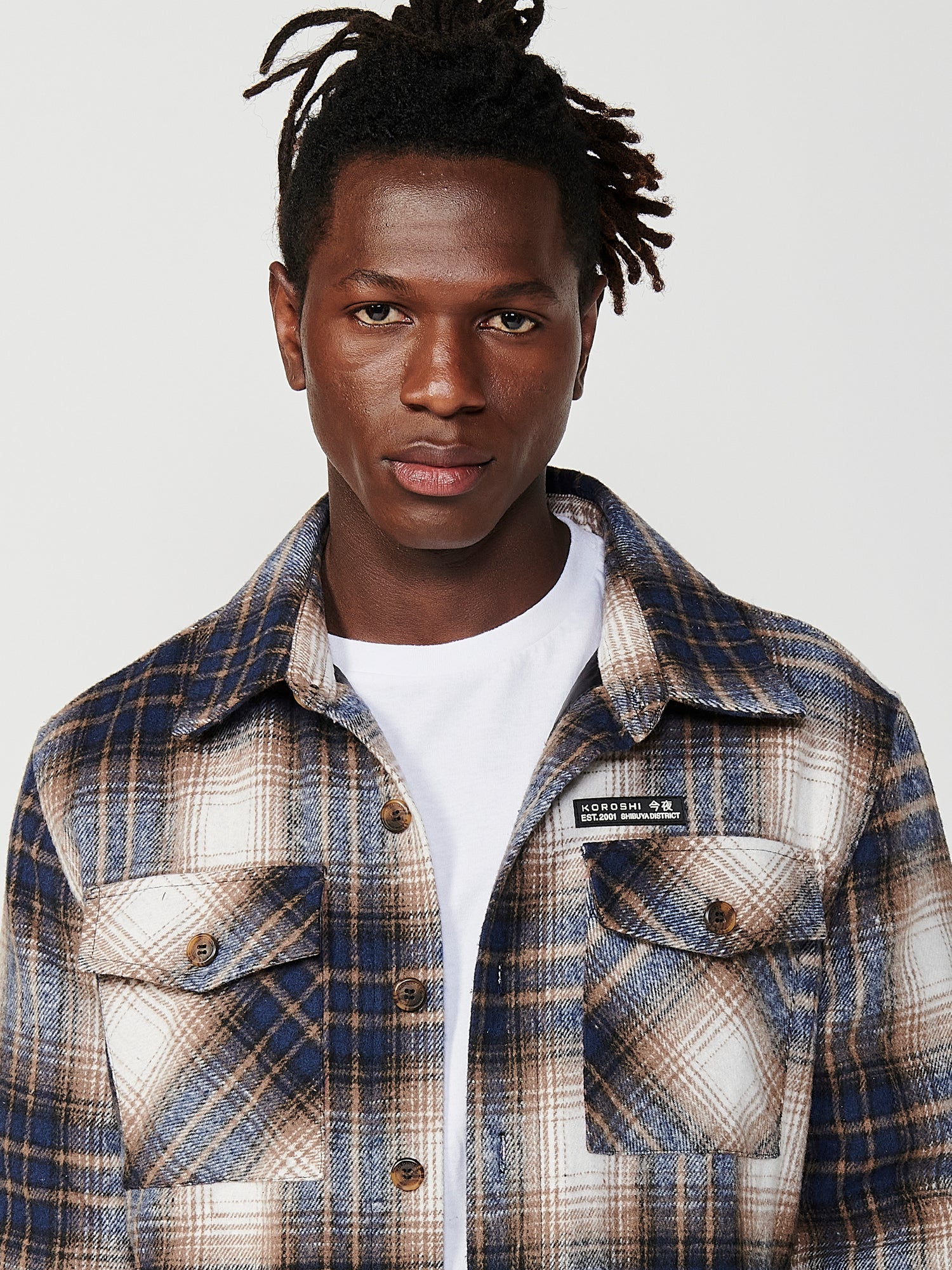 Sobrecamisa de manga larga de Poliéster con Cierre delantero con botones para Hombre