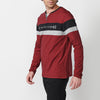Men's Long Sleeve Open Crew Neck T-Shirts with Front Details