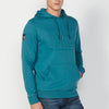 Sweat-shirt à capuche à manches longues et col Mint pour hommes avec détails sur le devant et poches avant