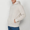 Langärmeliges Herren-Sweatshirt mit Kapuze, Kragendetail vorne und Vordertaschen