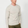 Strukturierter Trikotpullover mit langen Ärmeln und Rundhalsausschnitt für Herren