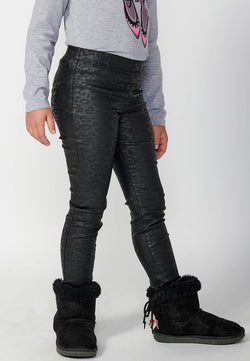 Legging llarg animal print nena negre - Koroshi 2425PT04