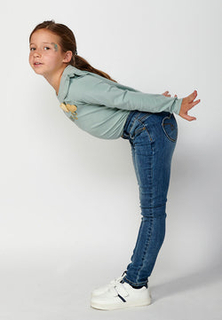 Blaue Stretch-Jeans für Mädchen – Koroshi 2425PT05