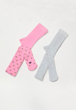 Pack 2 leotards GIRLS multicolored cotton - Koroshi 2425ZT03