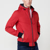 Men's Jacket with Hooded Collar and Zipper Front Closure and Zipper Pockets