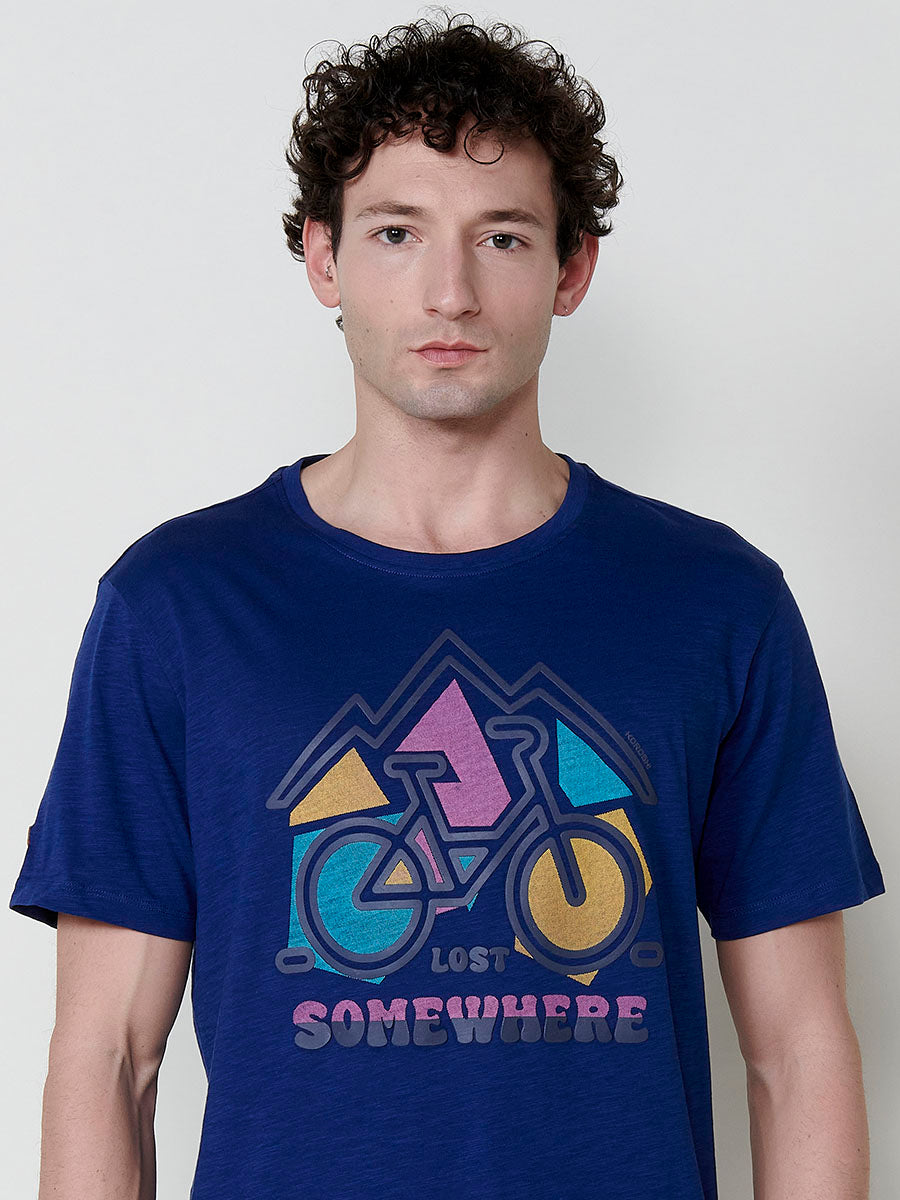 Samarreta estampat bicicleta màniga curta home indi - Koroshi 2511MC47
