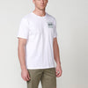 Men's White Short Sleeve T-Shirt with Chest Print