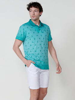 Pol coll camiser estampat màniga curta home menta - Koroshi 2511PC40