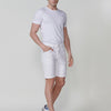 Regular Fit Bermuda Shorts in Stretch Cotton Twill with Five Pockets for Men