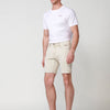 Regular Fit Bermuda Shorts in Stretch Cotton Twill. Washed effect. for Men