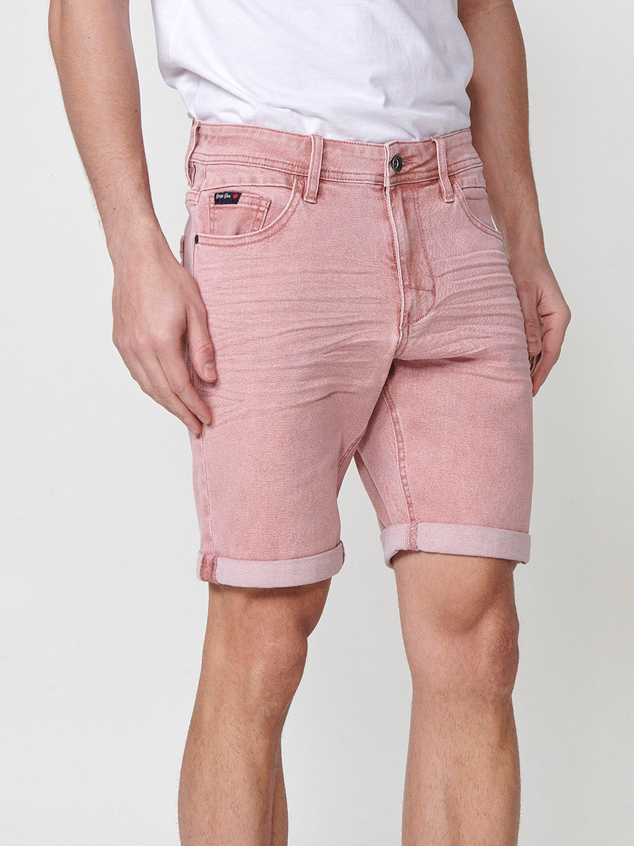 Bermuda twill efecte rentat 5 butxaques home rosa - Koroshi 2511PS05